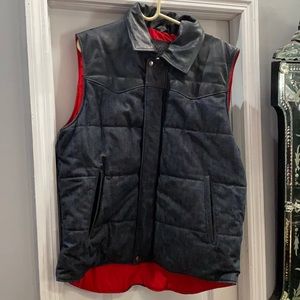 Gabriela real leather/cotton puffer Vest size 3X